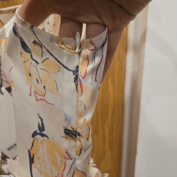 NWT XU Zhi Braid Canary Floral Print Women's Top - Cream & Yellow Sz 14Uk/ 10 Us - Picture 6 of 9